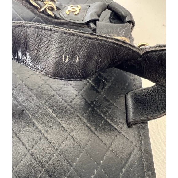 Chanel leather black and gold dad sandals - Picture 3 of 8